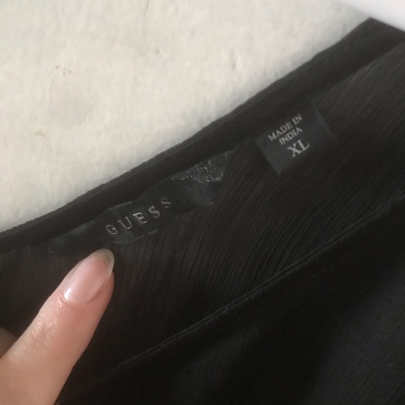 Guess: Black peplum top - Picture 3 of 3